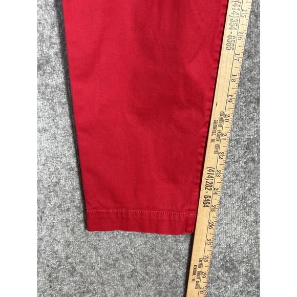 Talbots The Weekend Chino Pants Womens Size 12P Red Stretch‎ Pockets Mid Rise - Picture 8 of 9